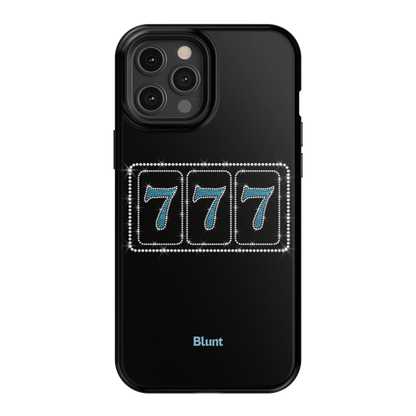 Blue Lucky 777 iPhone Case