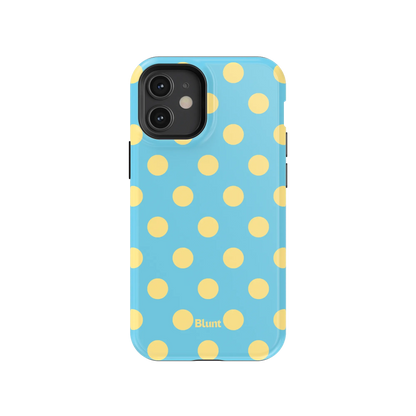 Blue Butter Polka iPhone Case