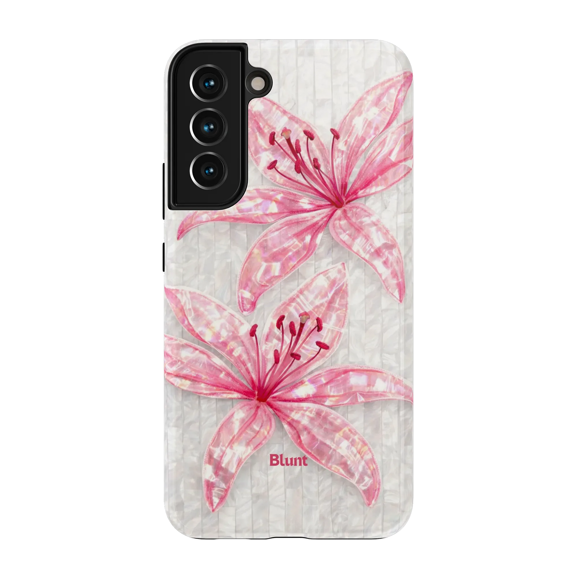 Pink-Floral-Luster-samsung-case-S22 Plus-1