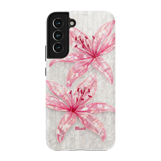 Pink-Floral-Luster-samsung-case-S22 Plus-1