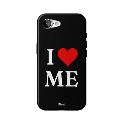 I Love Me in Black iPhone Case