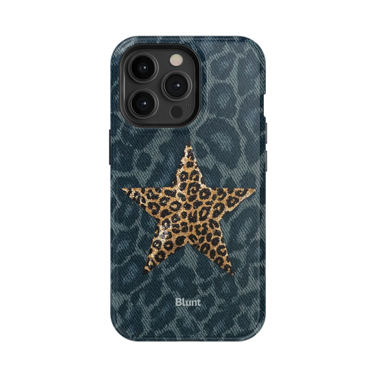Denim Cheetah iPhone Case
