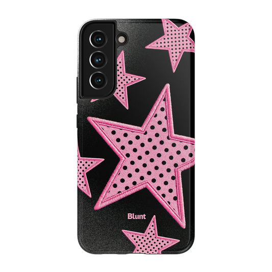 Midnight Pink Polka Star Samsung Case