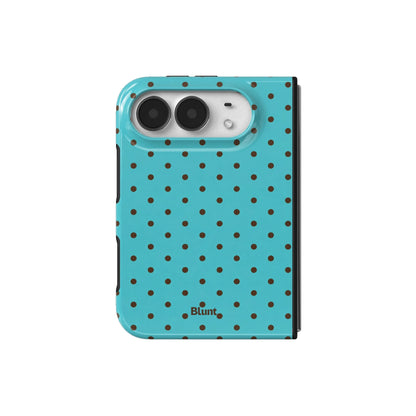 teal-polka-iphone-case iPhone 18 Duo case, view 2