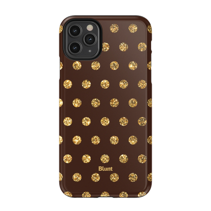 Gold Polka iPhone Case