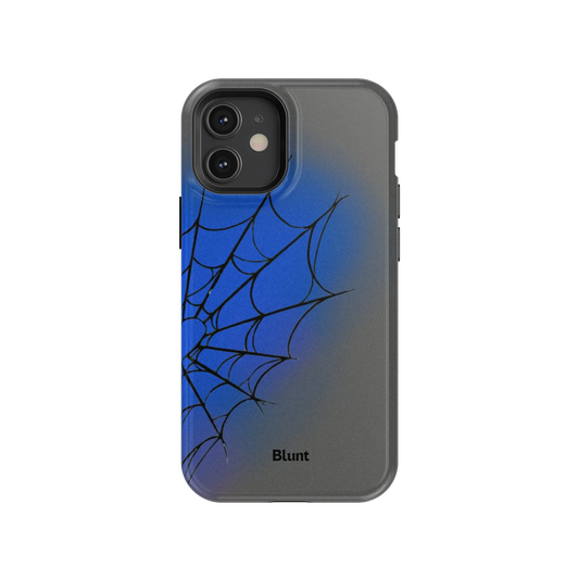 Grey Blue Web iPhone Case