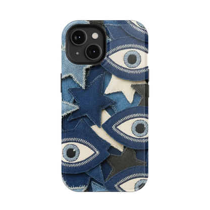 Evil Eye Denim iPhone Case