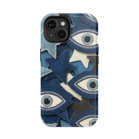 Evil Eye Denim iPhone Case