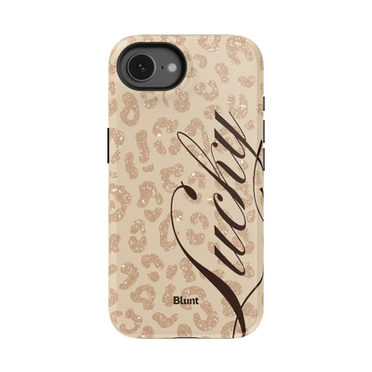 Cream Cheetah Lucky iPhone Case