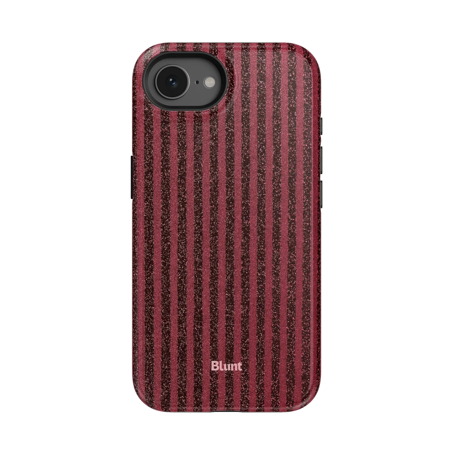 Red Sparkle Stripe iPhone Case