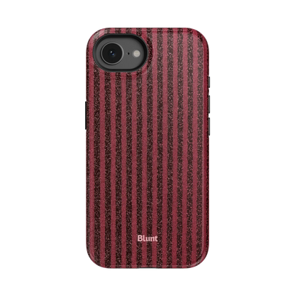 Red Sparkle Stripe iPhone Case
