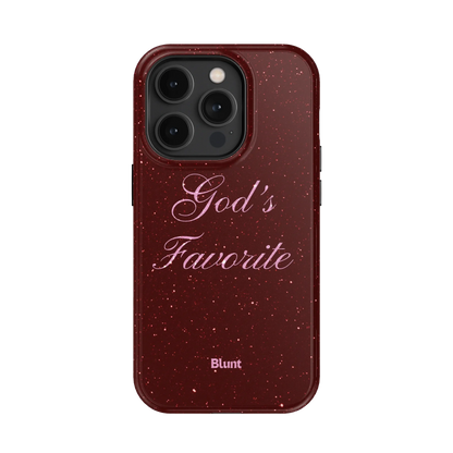 Gods Favorite Burgundy iPhone Case