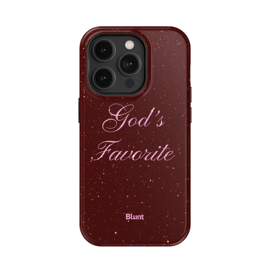 Gods Favorite Burgundy iPhone Case