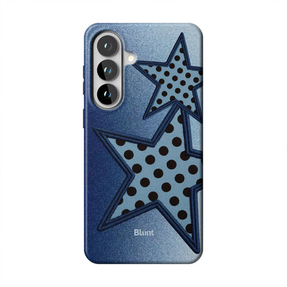 Blue-Polka-Star-samsung-case-Galaxy S26 Plus-1