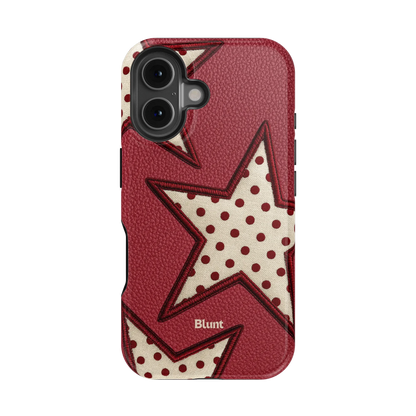 Cherry Polka Star iPhone Case