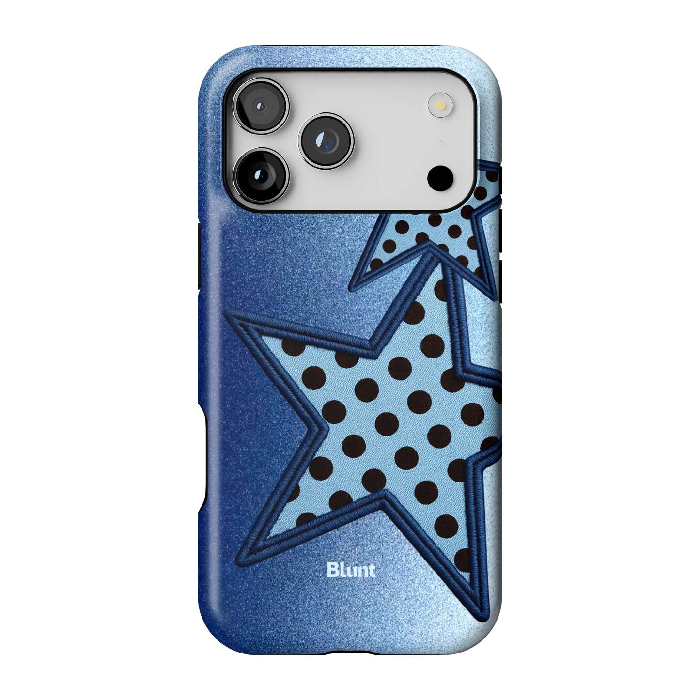 Blue Polka Star iPhone Case