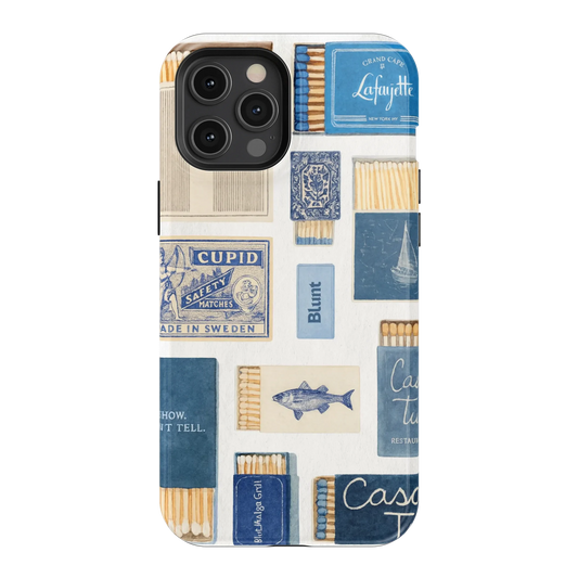 Teal flame iPhone Case