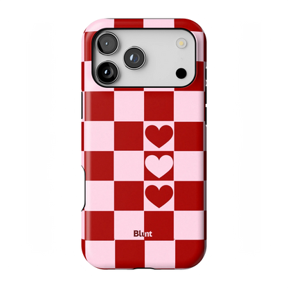 Checker Love iPhone Case
