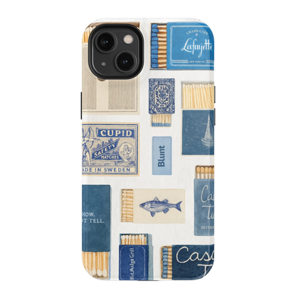 Teal flame iPhone Case