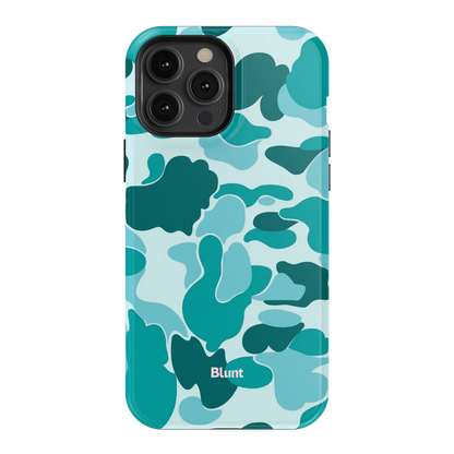 Aqua Camo iPhone Case