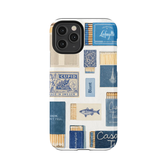 Teal flame iPhone Case