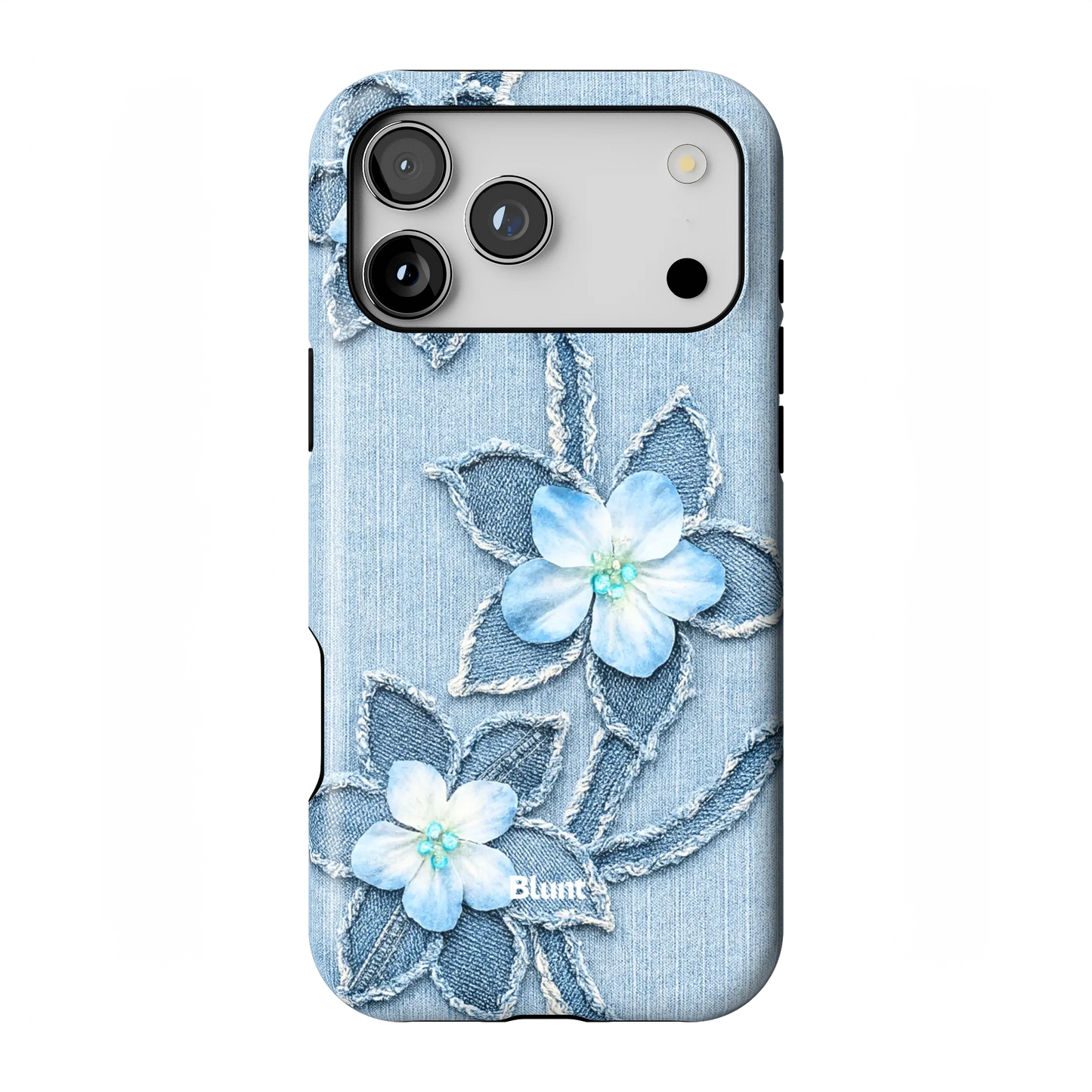 Denim Blue Bloom iPhone Case