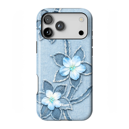 Denim Blue Bloom iPhone Case