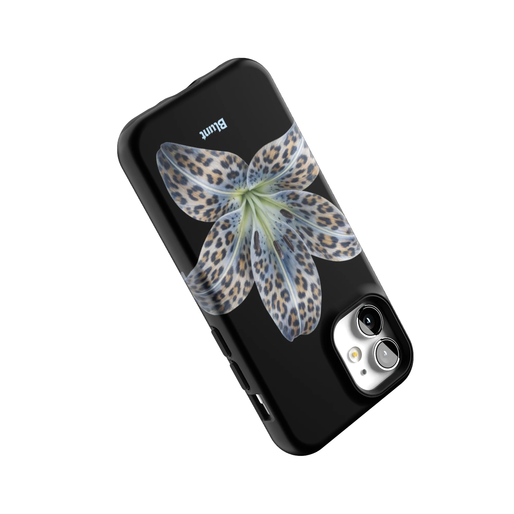Blue-Leopard-Bloom-iphone-case-iPhone 12 Mini-4