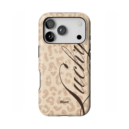 Cream Cheetah Lucky iPhone Case