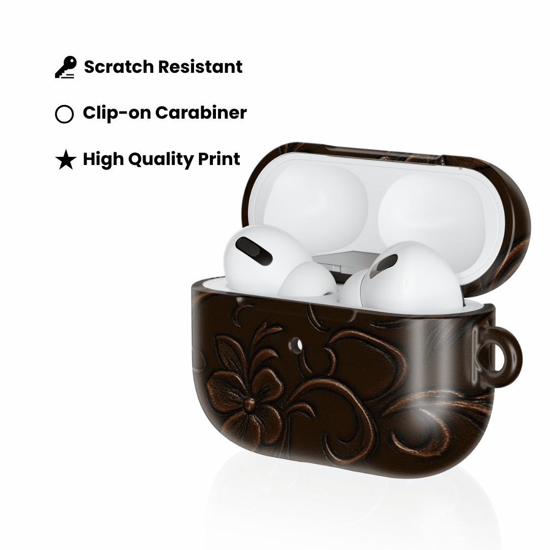 Tooled Leather AirPod Case - Blunt Cases