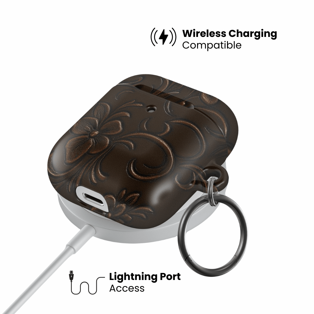 Tooled Leather AirPod Case - Blunt Cases