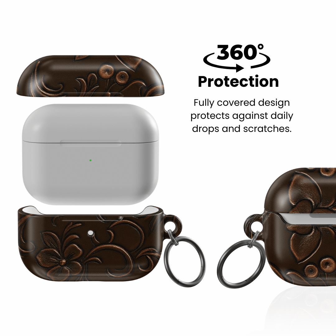 Tooled Leather AirPod Case - Blunt Cases