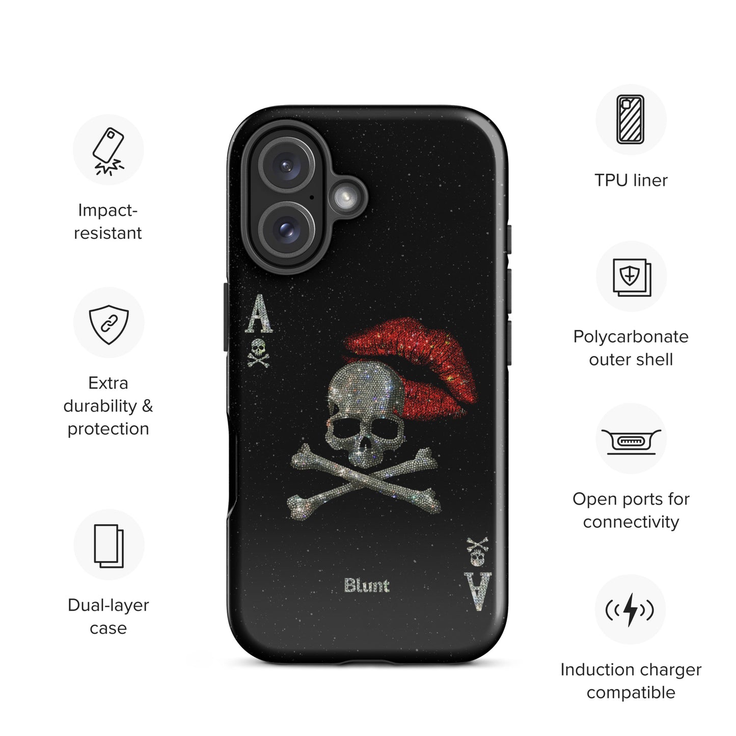 Skull Kiss iPhone Case