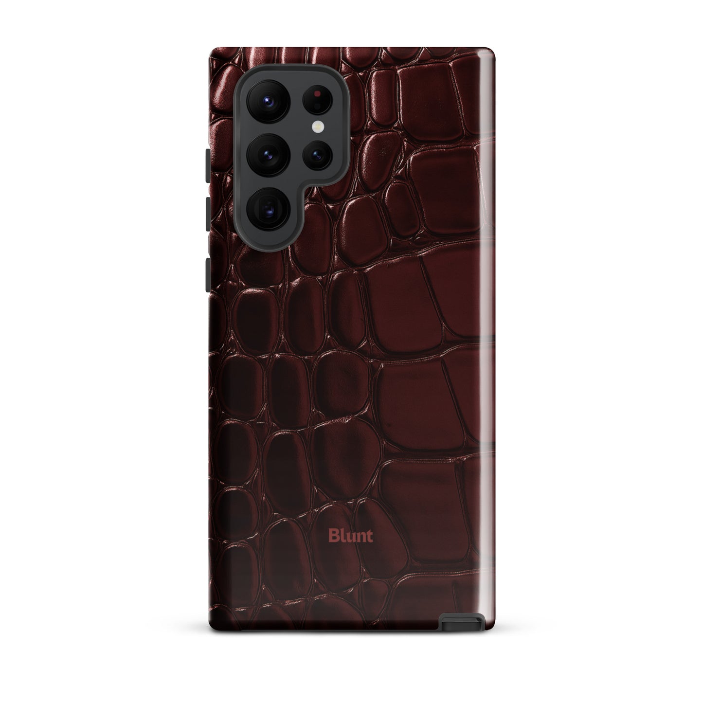 Oxblood Croc Samsung Case
