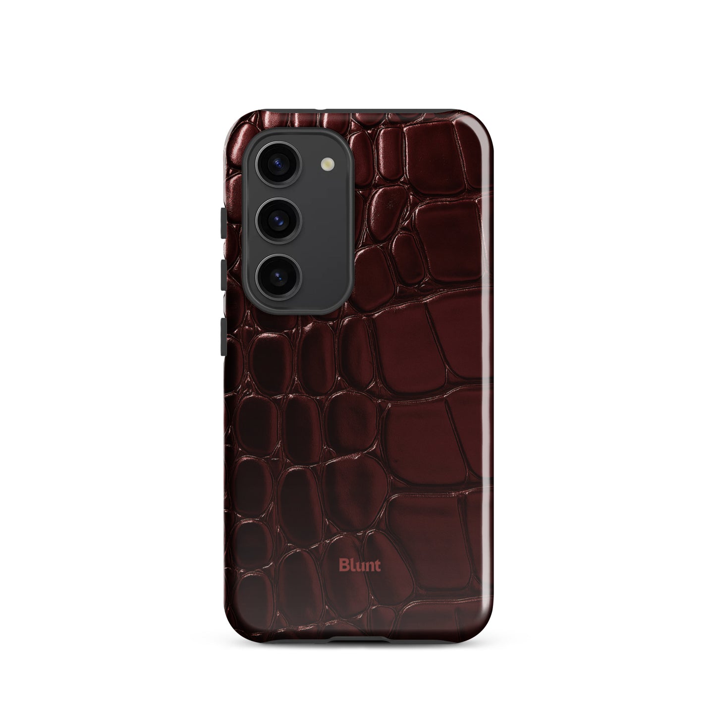 Oxblood Croc Samsung Case