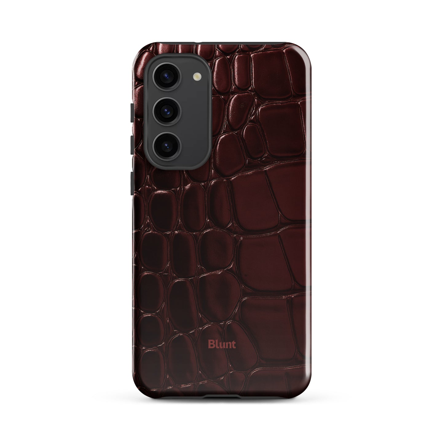 Oxblood Croc Samsung Case