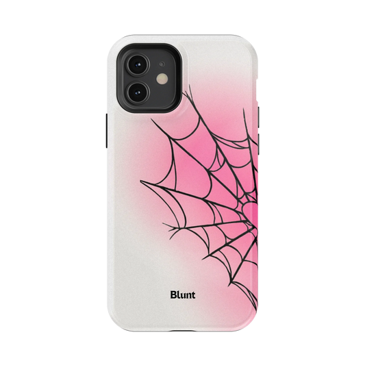 White Pink Web iPhone Case