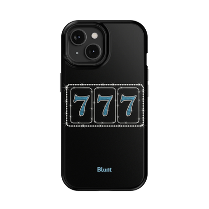 Blue Lucky 777 iPhone Case
