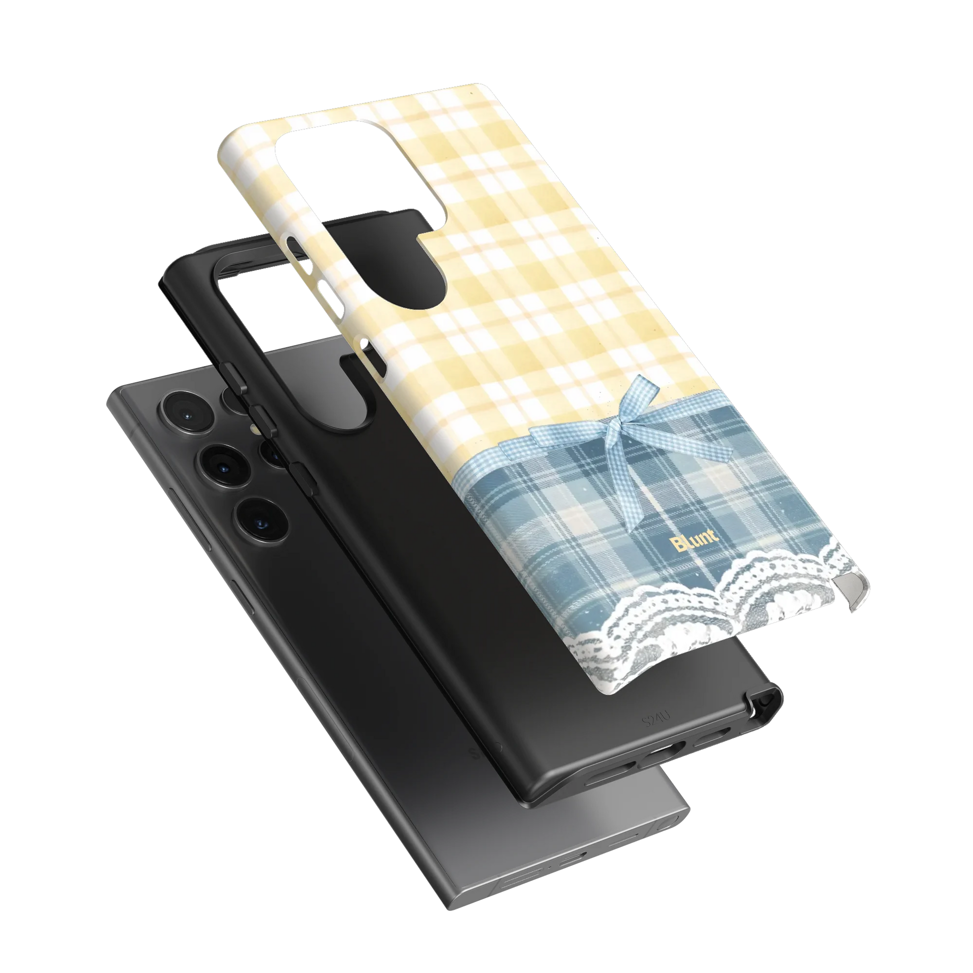 Blue-Lemonplaid-samsung-case-S24 Ultra-3