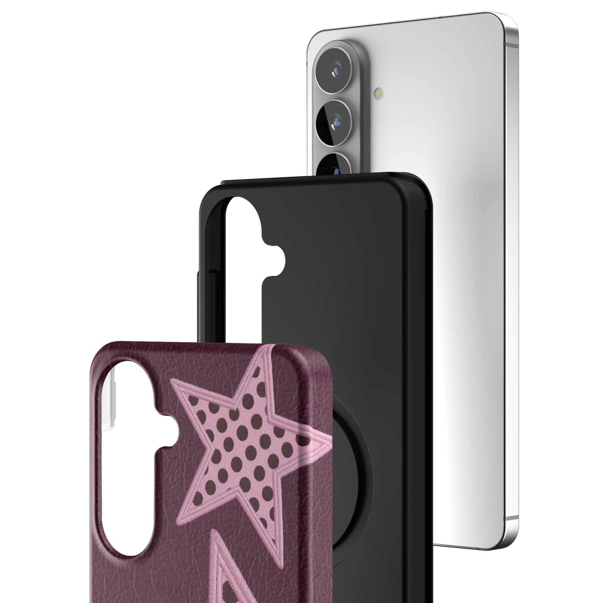 Plum-Polka-Star-samsung-case-Galaxy S26 Plus-3