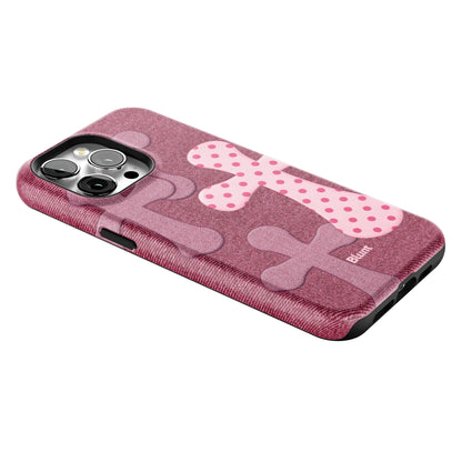 Pink-Polka-Patch-iphone-case-iPhone 15 Pro Max-2