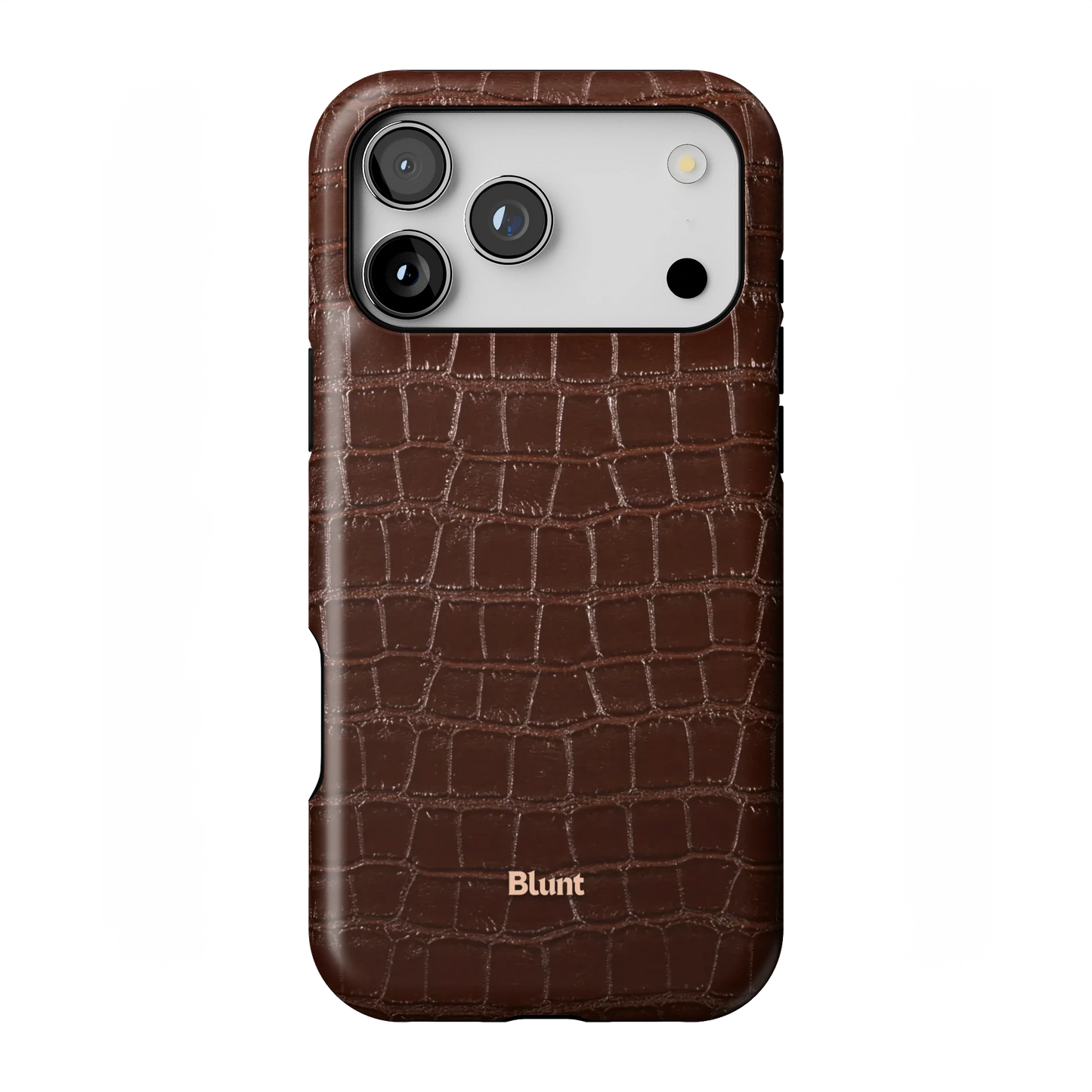 Chestnut Croc iPhone Case
