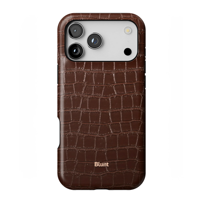 Chestnut Croc iPhone Case