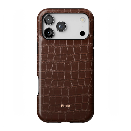 Chestnut Croc iPhone Case