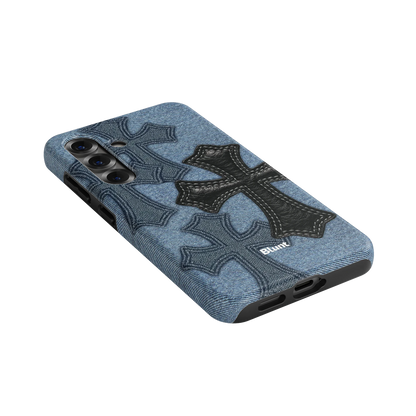 Denim Black Cross Samsung Case