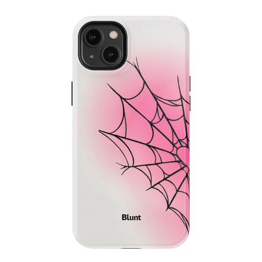 White Pink Web iPhone Case