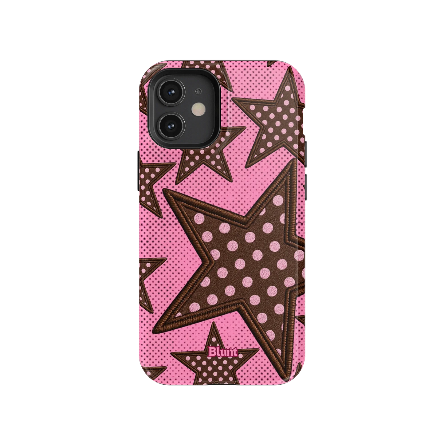Pink Polka Star iPhone Case