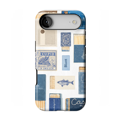 Teal flame iPhone Case