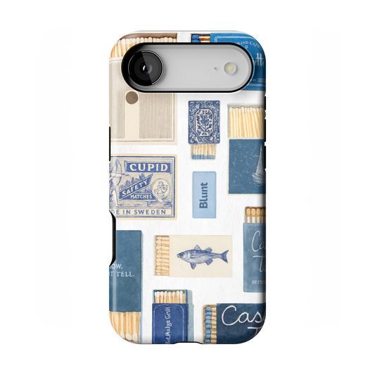 Teal flame iPhone Case