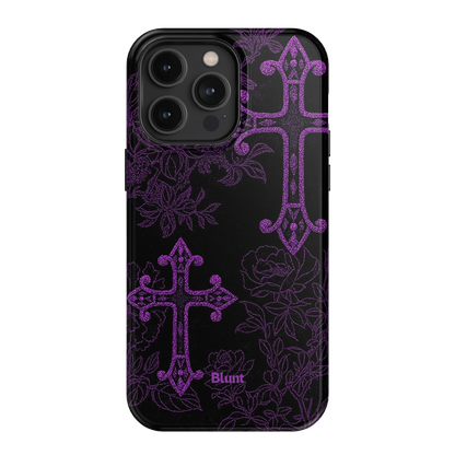 Purple Cross iPhone Case